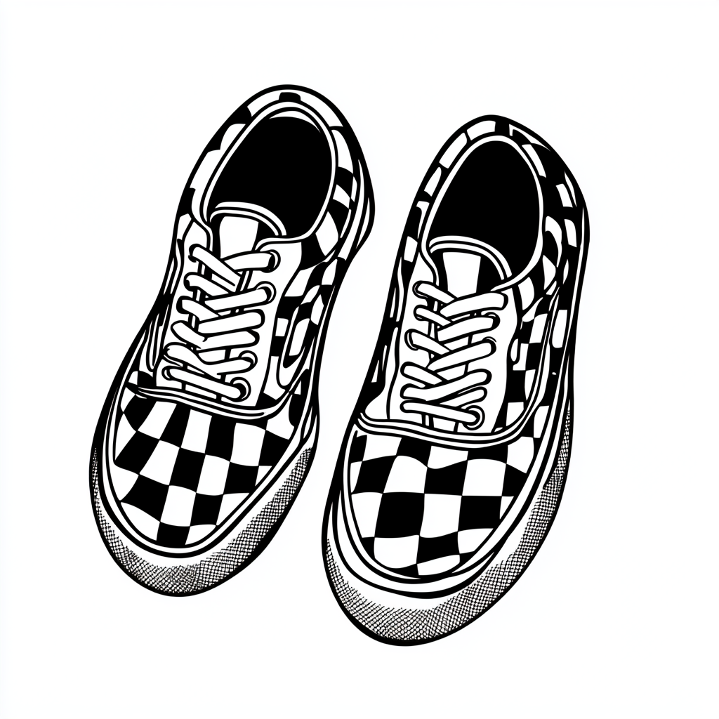 Checkered Vans Rebel Tattoo Token