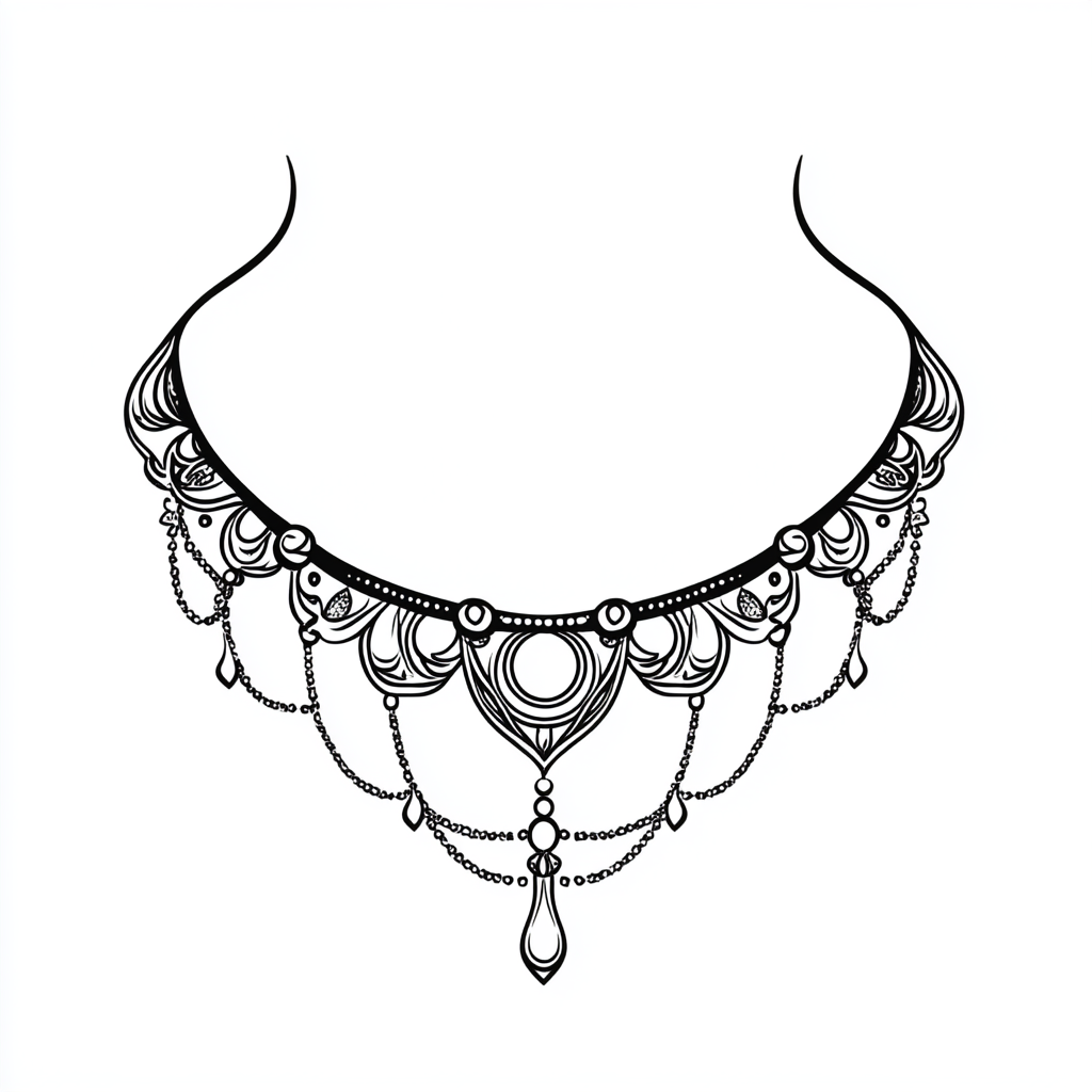 Ornate Choker Elegance Tattoo Token