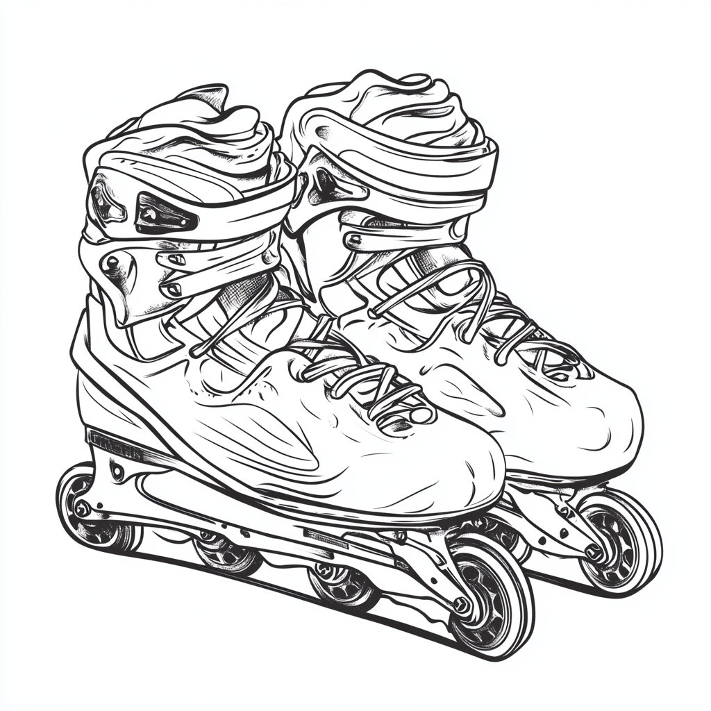 Retro Roller Blade Rush Tattoo Token