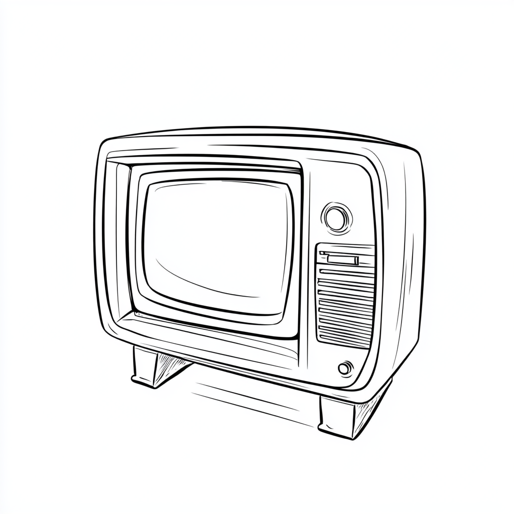 Retro Tube TV Throwback Tattoo Token